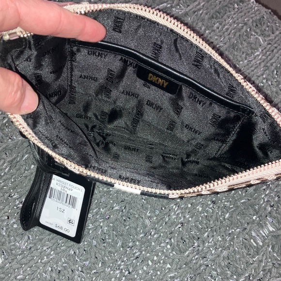 DKNY Monogram Brown and Cream Clutch - Picture 5 of 5